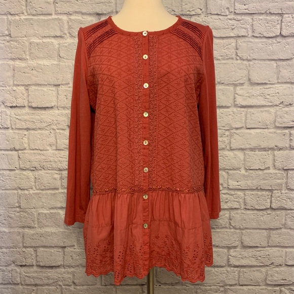 LOGO by Lori Goldstein Tops - Logo Lavish by Lori Goldstein Button Front Top
